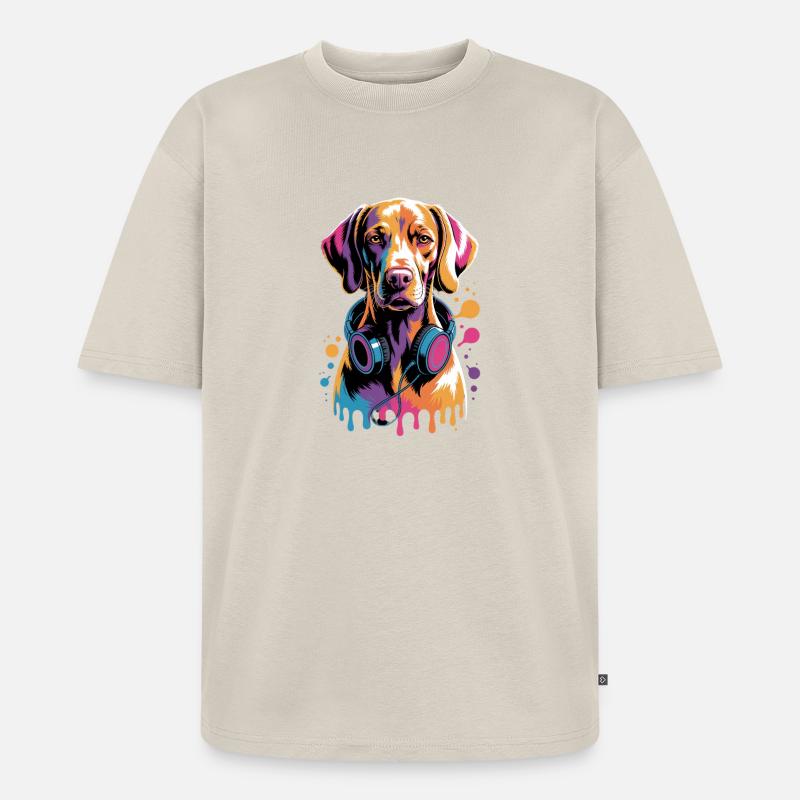 Viszla - Unisex Premium Oversized Bio T-Shirt - Beige