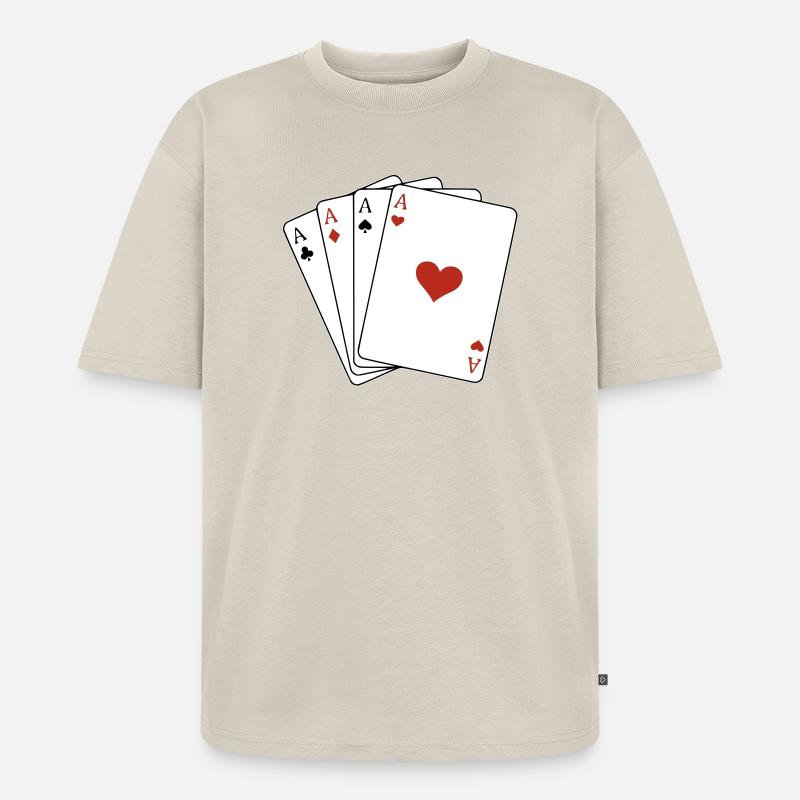 carré d'as - Unisex Premium Oversized Bio T-Shirt - Beige