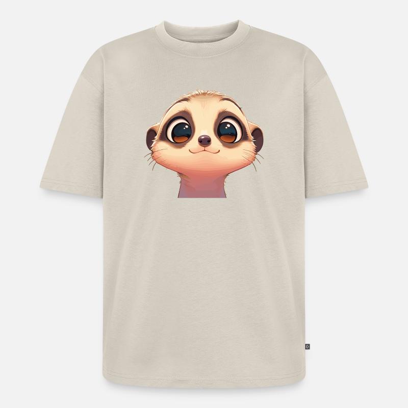 Suricate Erdmännchen - T-shirt Premium bio oversize Unisexe - beige