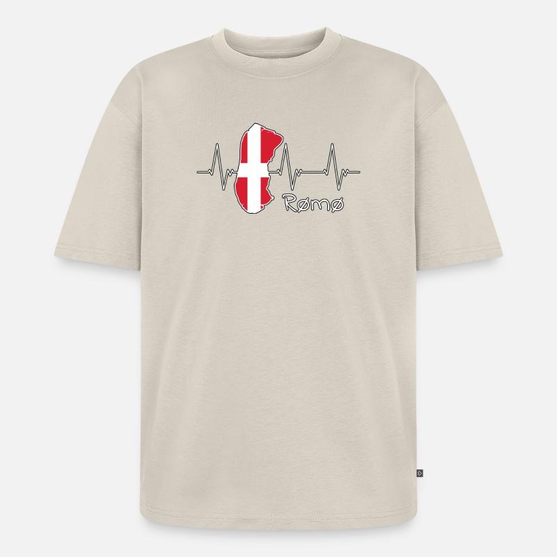 Rømø Römö Dänemark Denmark Insel Design - Unisex Premium Oversized Bio T-Shirt - Beige