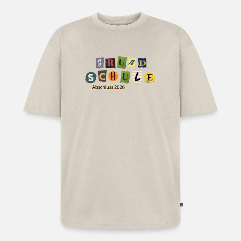 Schulabschluss 2026 - Unisex Premium Oversized Bio T-Shirt - Beige