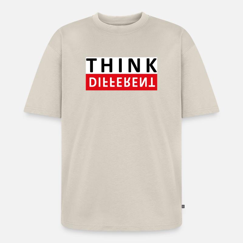 Think Different - Unisex Premium Oversized Bio T-Shirt - Beige