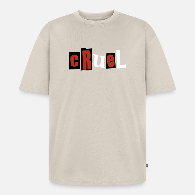 grausam - Unisex Premium Oversized Bio T-Shirt - Beige