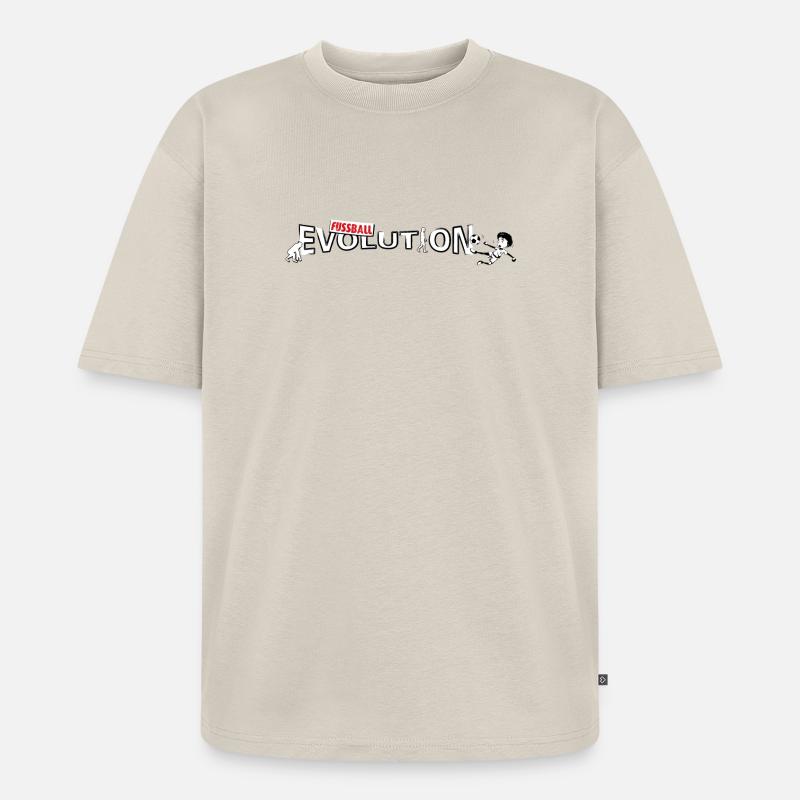 Football Evolution | Evolution Design - Unisex Premium Oversized Organic T-Shirt - beige