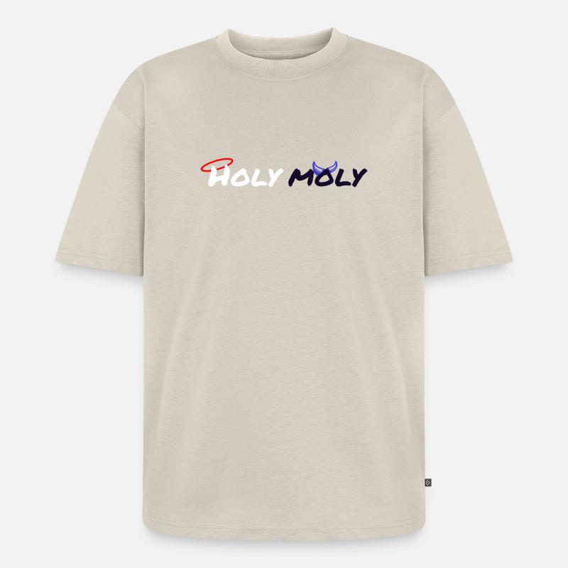 Heiliger Moly-Design - Unisex Premium Oversized Bio T-Shirt - Beige
