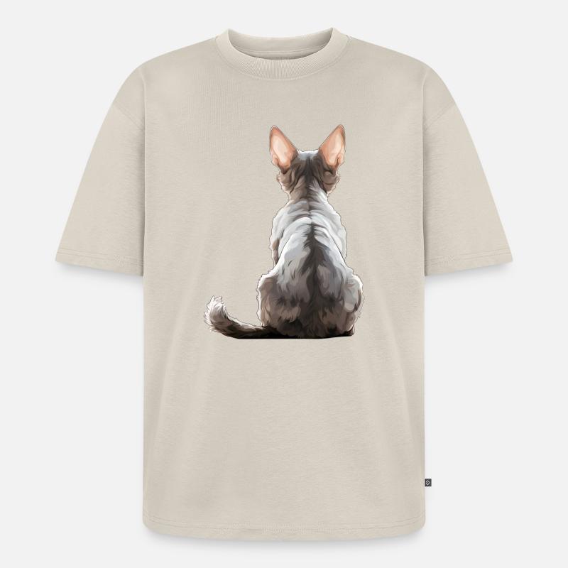 Devon Rex - Unisex Premium Oversized Bio T-Shirt - Beige
