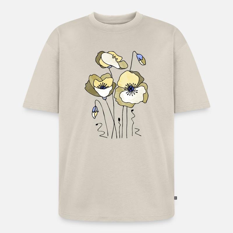Blumen - Unisex Premium Oversized Bio T-Shirt - Beige