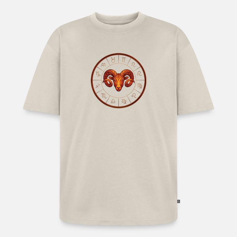 Widder - Unisex Premium Oversized Bio T-Shirt - Beige
