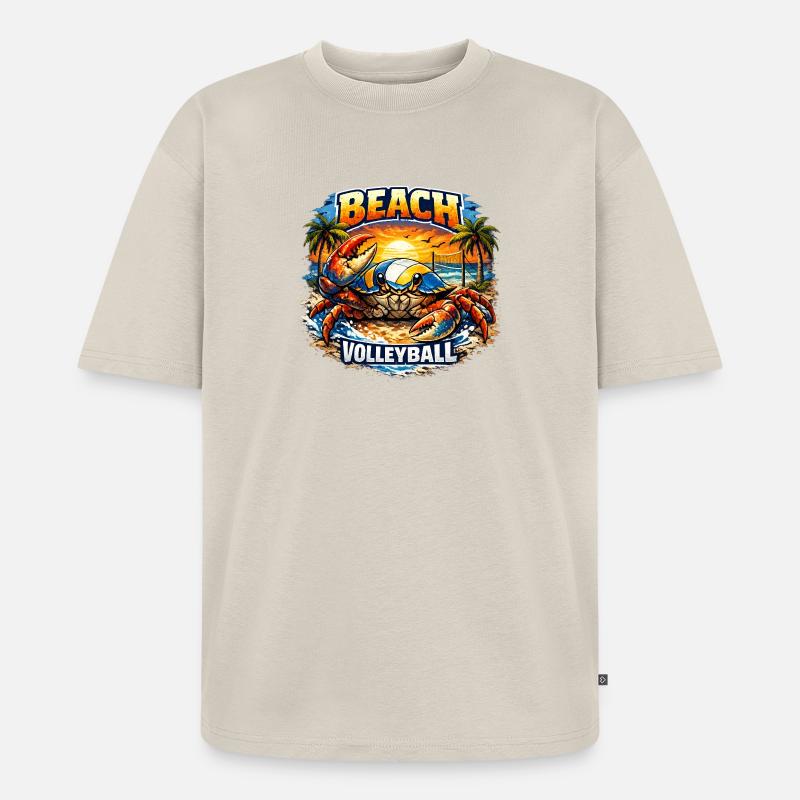 Beach Crab  - Unisex Premium Oversized Bio T-Shirt - Beige