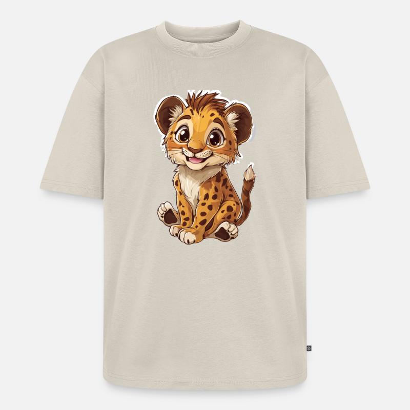 Löwe - Unisex Premium Oversized Bio T-Shirt - Beige