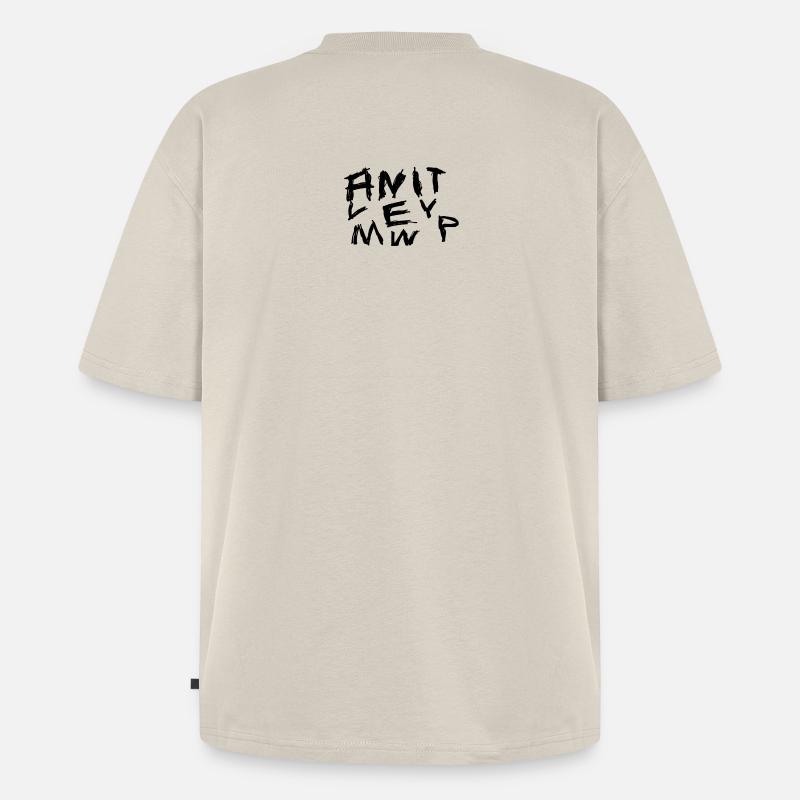 Graffiti-Handschrift Chaos Muster - Unisex Premium Oversized Bio T-Shirt - Beige