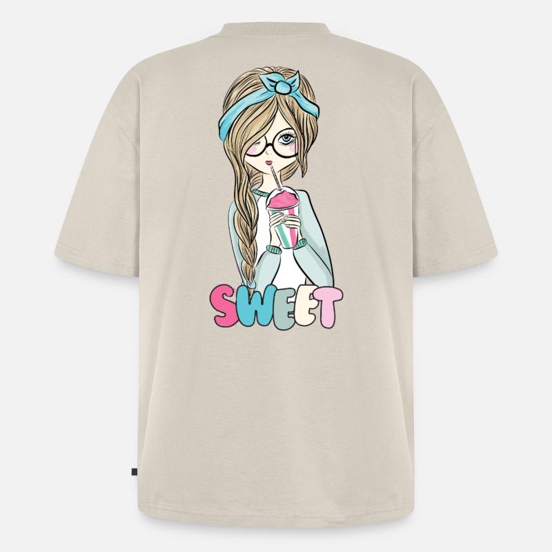 Süßes Hemd - Unisex Premium Oversized Bio T-Shirt - Beige