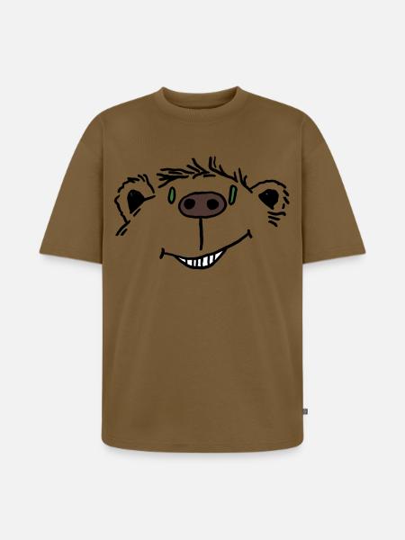 Janosch Kleiner Bär Kostüm - Unisex Premium Oversized Bio T-Shirt - Nussbraun