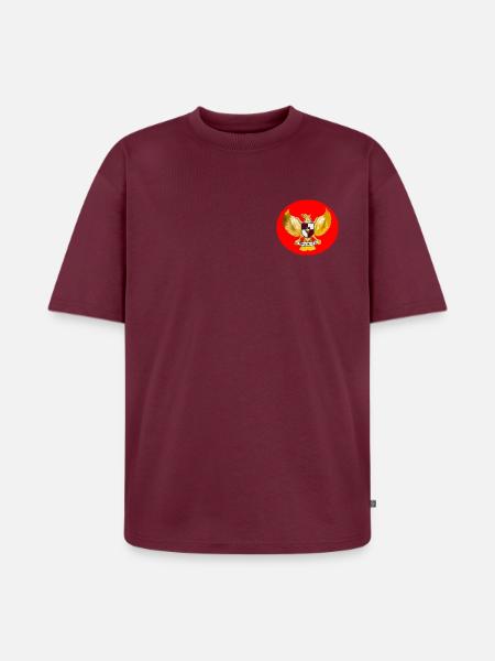 Indonesien sport liga Indonesien fodbold badminton - Unisex Premium oversized økologisk T-shirt - vinrød