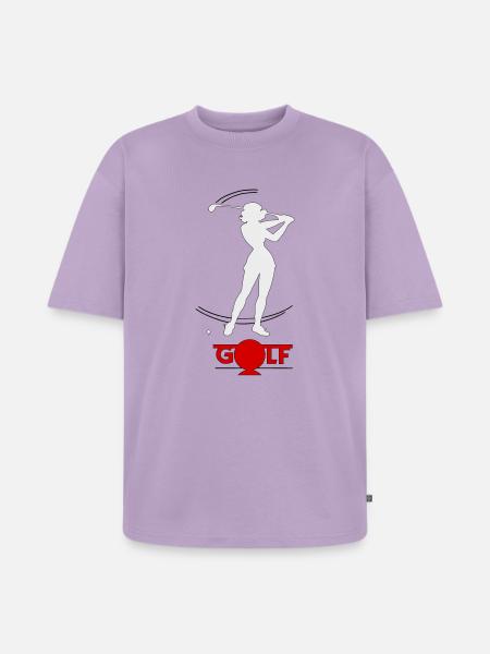 Retro-Golfer - Unisex Premium Oversized Bio T-Shirt - Lavendel