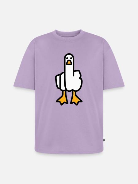 Statement Gans - Unisex Premium Oversized Bio T-Shirt - Lavendel