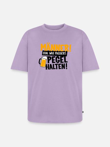 Männer Pegel halten - Unisex Premium Oversized Bio T-Shirt - Lavendel