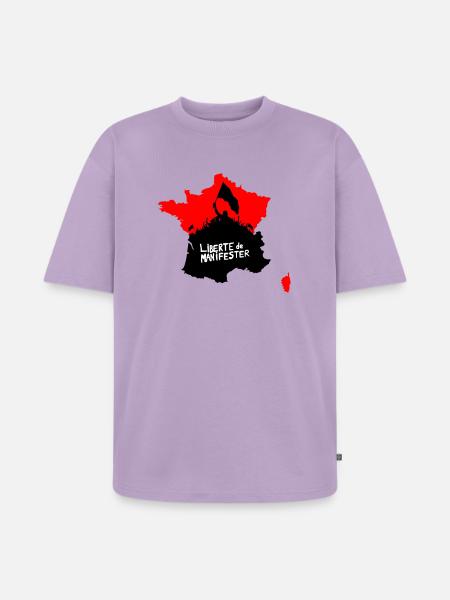 Freedom to protest - Unisex Premium Oversized Organic T-Shirt - lavender