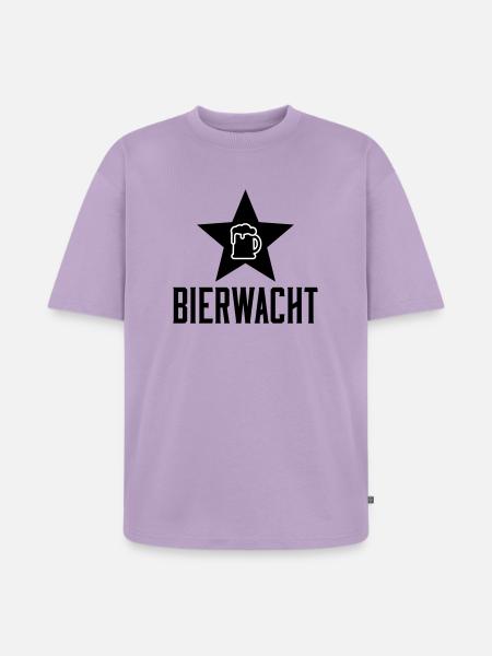Bierkrug Linienkunst - Unisex Premium Oversized Bio T-Shirt - Lavendel