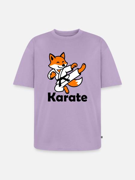 Karaté Renard - T-shirt Premium bio oversize Unisexe - lavande