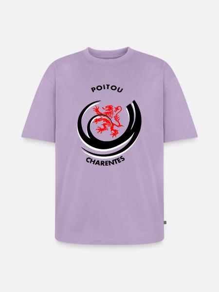 Emblem Poitou Charentes - Unisex Premium Oversized Organic T-Shirt - lavender