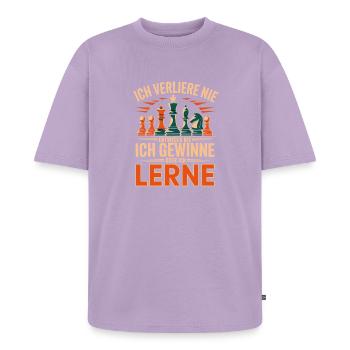  Ich Verliere Nie Entweder Ich Gewinne Oder Ich - Unisex Premium Oversized Bio T-Shirt - Lavendel - Vorne - AI Model Male 185 light (185cm)