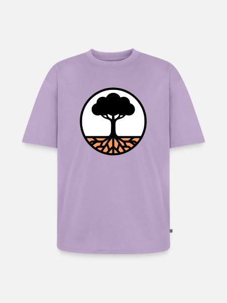 Lebensbaum Kreis Icon - Unisex Premium Oversized Bio T-Shirt - Lavendel