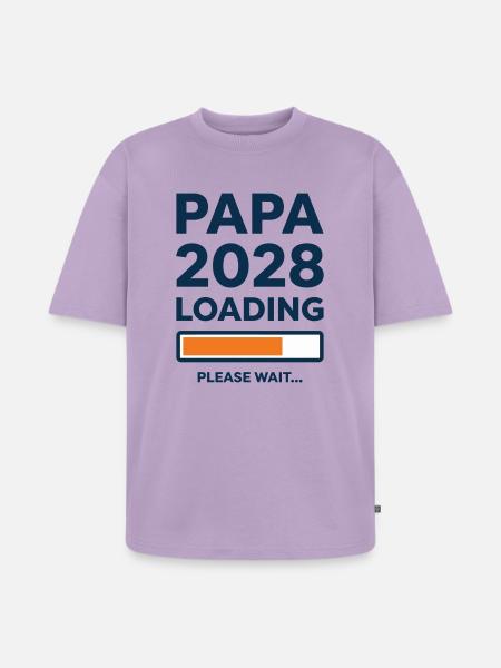 Dad 2028 Loading - Unisex Premium Oversized Organic T-Shirt - lavender