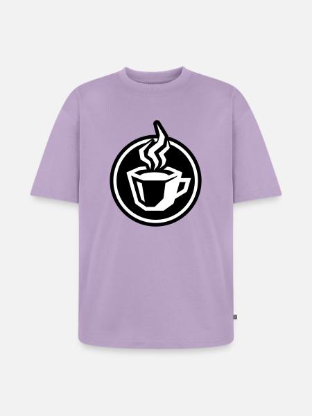 Coffee Cup Icon - Unisex Premium Oversized Organic T-Shirt - lavender