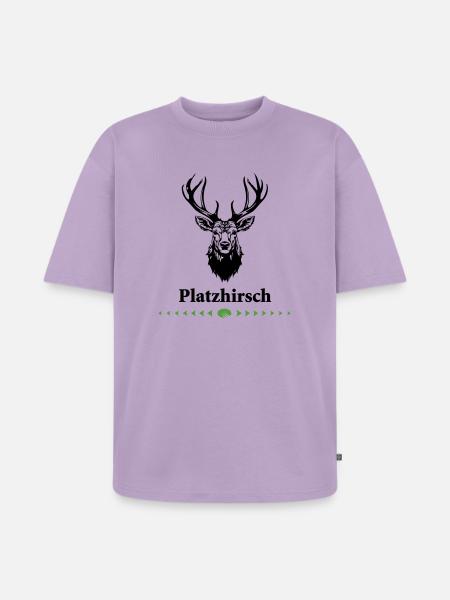 0-Platzhirsch - Unisex Premium Oversized Bio T-Shirt - Lavendel