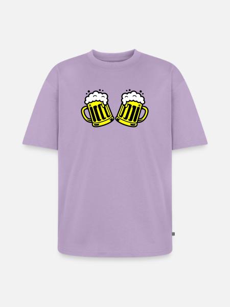 Beer Chop Cheers Comic - T-shirt Premium bio oversize Unisexe - lavande