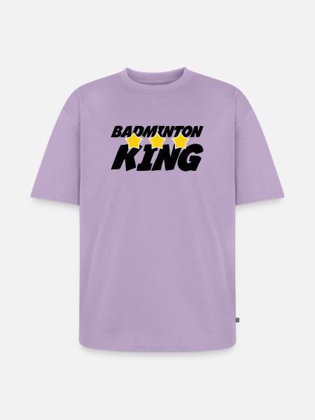 Le Roi du badminton - T-shirt Premium bio oversize Unisexe - lavande