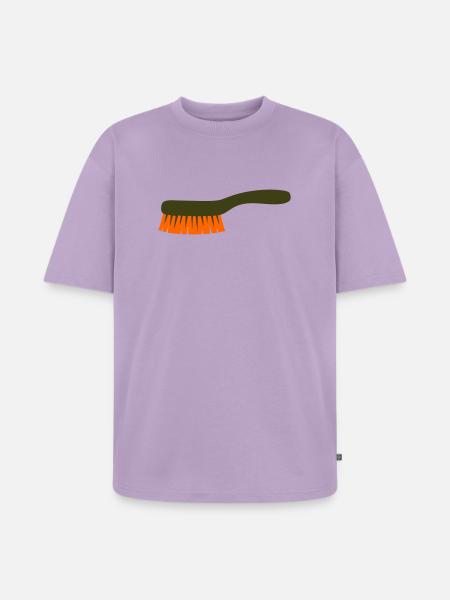 Mushroom Brush Tool Collector - Unisex Premium Oversized Organic T-Shirt - lavender