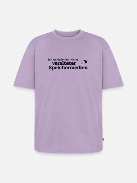 Outdated storage media - Unisex Premium Oversized Organic T-Shirt - lavender
