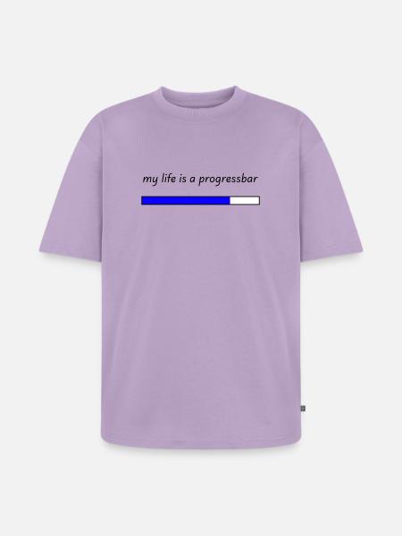 my life is a progressbar - Unisex Premium Oversized Organic T-Shirt - lavender
