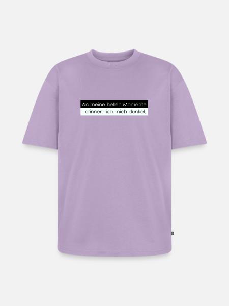 Bright moments - Unisex Premium Oversized Organic T-Shirt - lavender