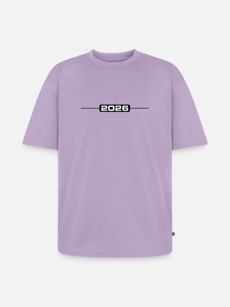 2026 Strich Element - Unisex Premium Oversized Bio T-Shirt - Lavendel