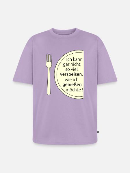 Eat and enjoy - Unisex Premium Oversized Organic T-Shirt - lavender