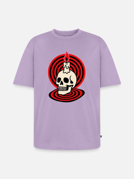 Crâne Hypno - T-shirt Premium bio oversize Unisexe - lavande