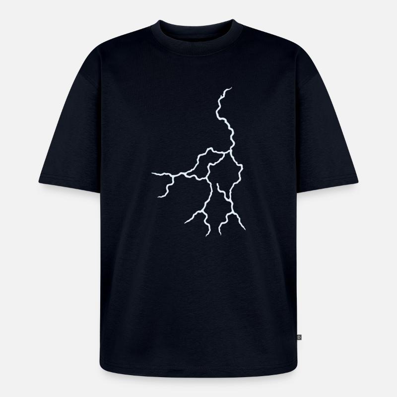 Foudre - T-shirt Premium bio oversize Unisexe - bleu marine