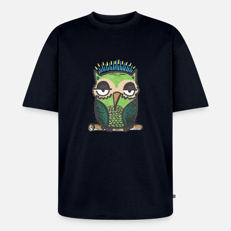 Eule - Unisex Premium Oversized Bio T-Shirt - Navy