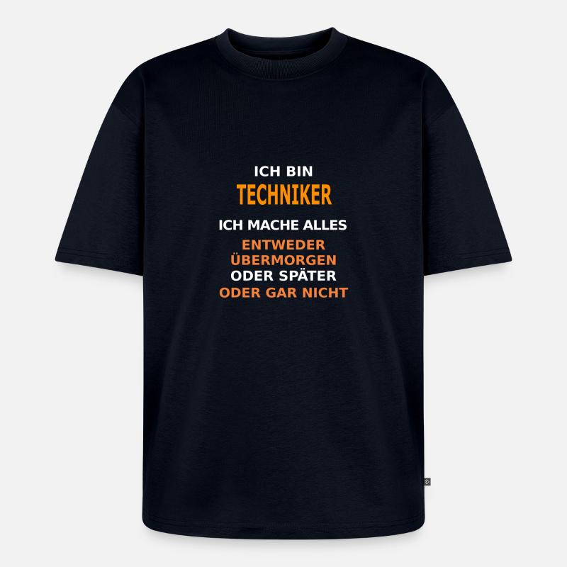 techniker - Unisex Premium Oversized Bio T-Shirt - Navy