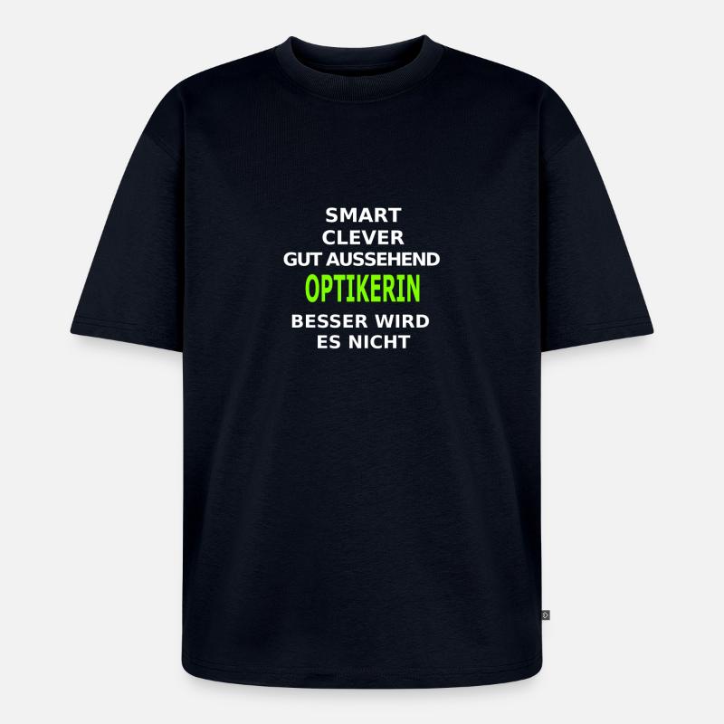 optikerin - Unisex Premium Oversized Bio T-Shirt - Navy