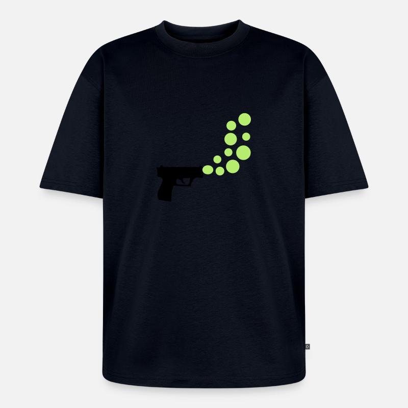 bubble gun - Unisex Premium Oversized Bio T-Shirt - Navy