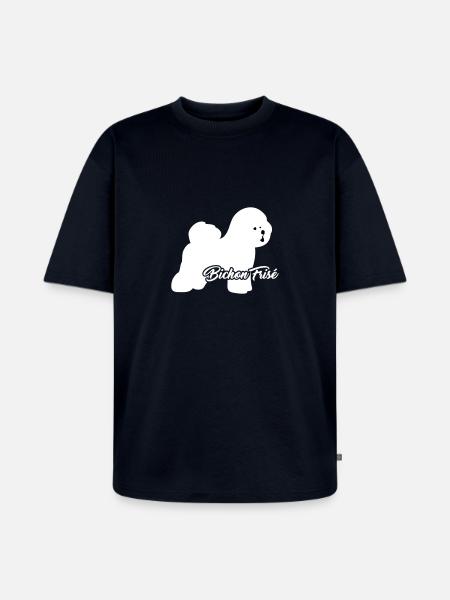 Bichon Frise - Unisex Premium Oversized Organic T-Shirt - navy