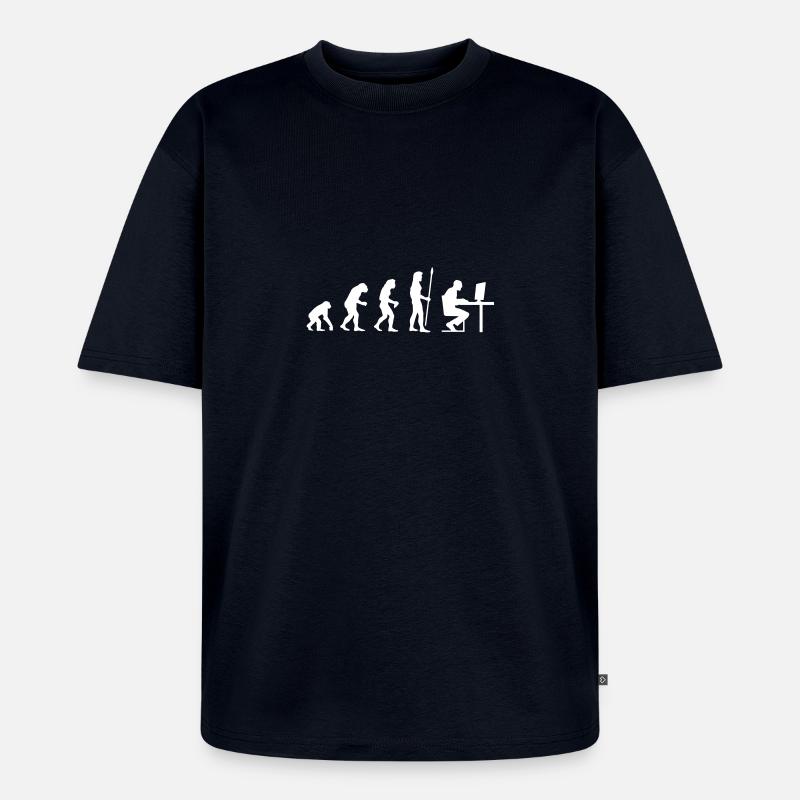 evolution_pc_3 - Unisex Premium Oversized Bio T-Shirt - Navy