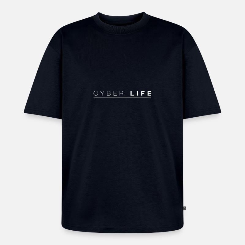 CYBERLIFE_2 - Unisex Premium Oversized Bio T-Shirt - Navy