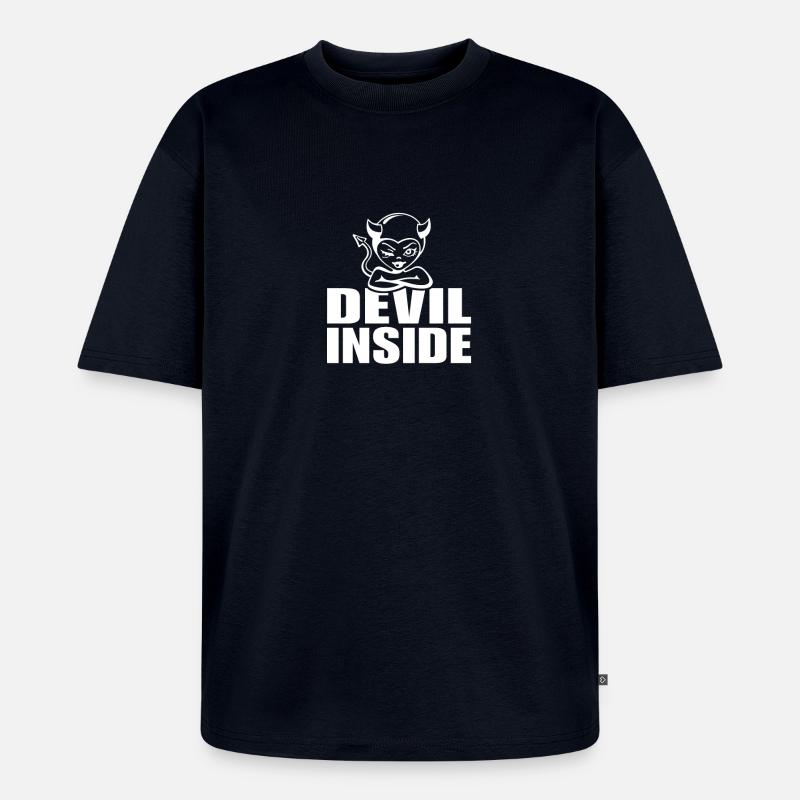 Devil-Inside - Unisex Premium Oversized Bio T-Shirt - Navy