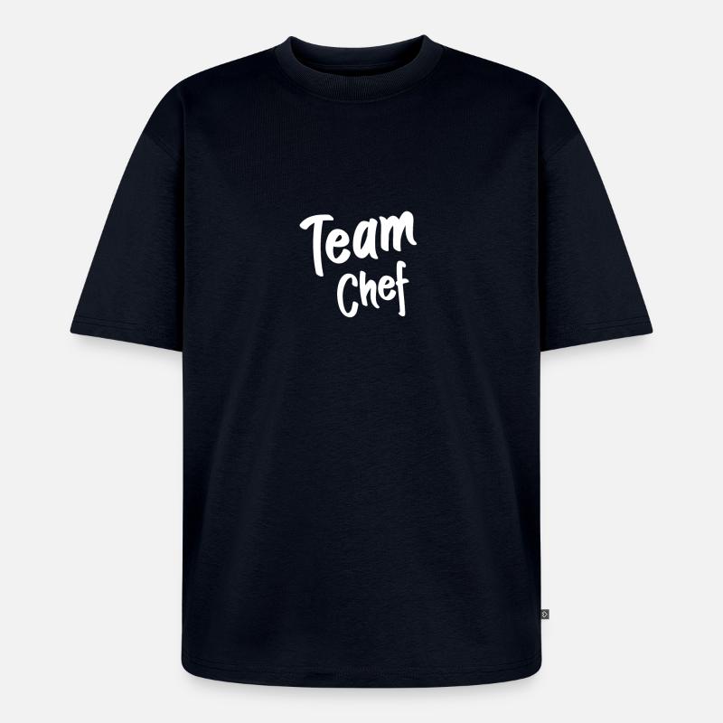 Chef d'équipe - T-shirt Premium bio oversize Unisexe - bleu marine