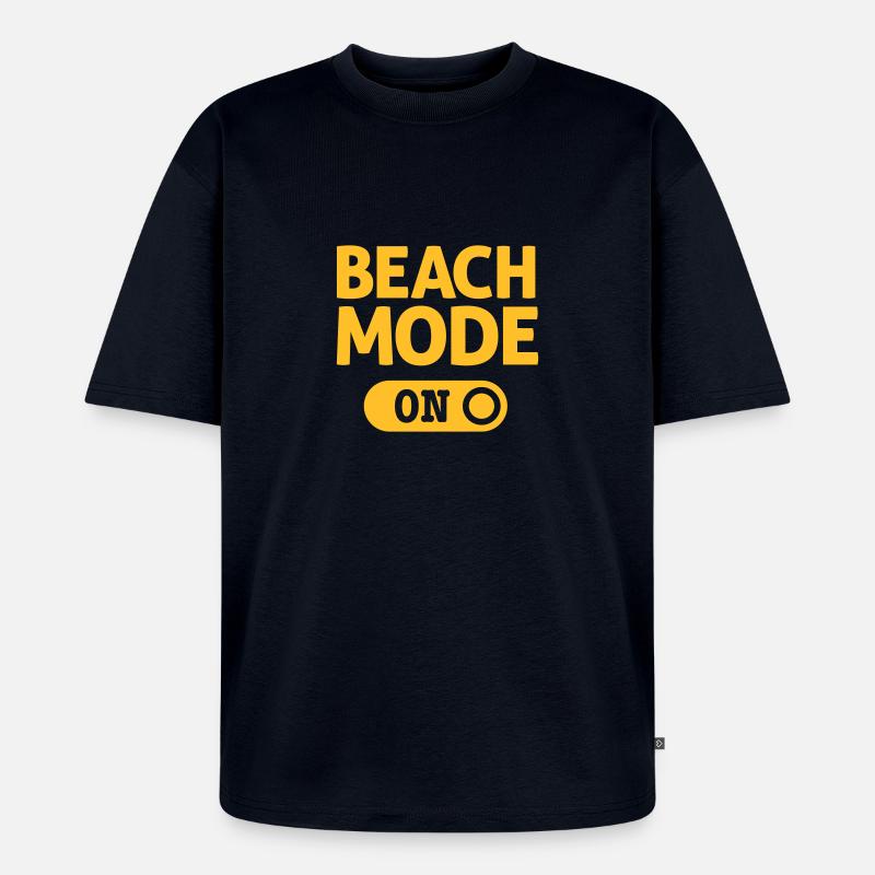 beach mode - Unisex Premium Oversized Bio T-Shirt - Navy